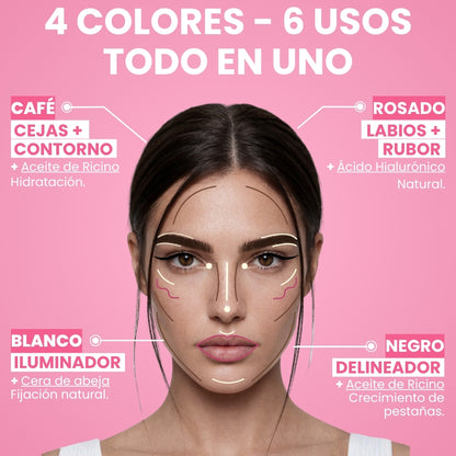 Makeliner®: Lápiz de maquillaje 4 en 1.
