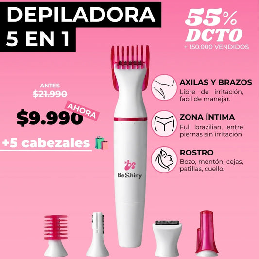 Depiladora 5 en 1 BeShiny Fem™